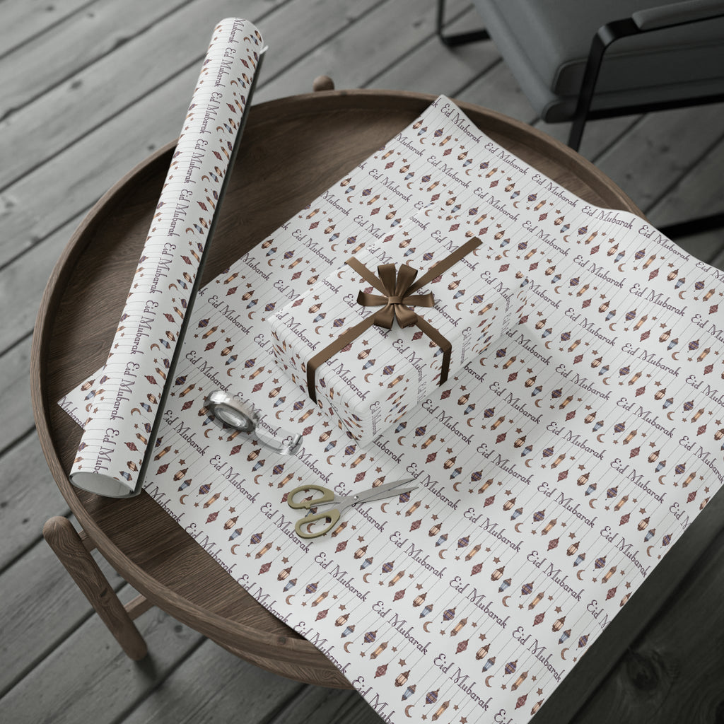 Eid Mubarak Festival Arabic Lanterns Holiday Holiday Gift Wrap Paper - Glossy Or Matte