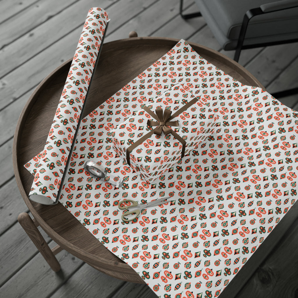 Atomic Retro Christmas Ornaments Atomic Retro Style Christmas Holiday Gift Wrap Paper - Glossy Or Matte