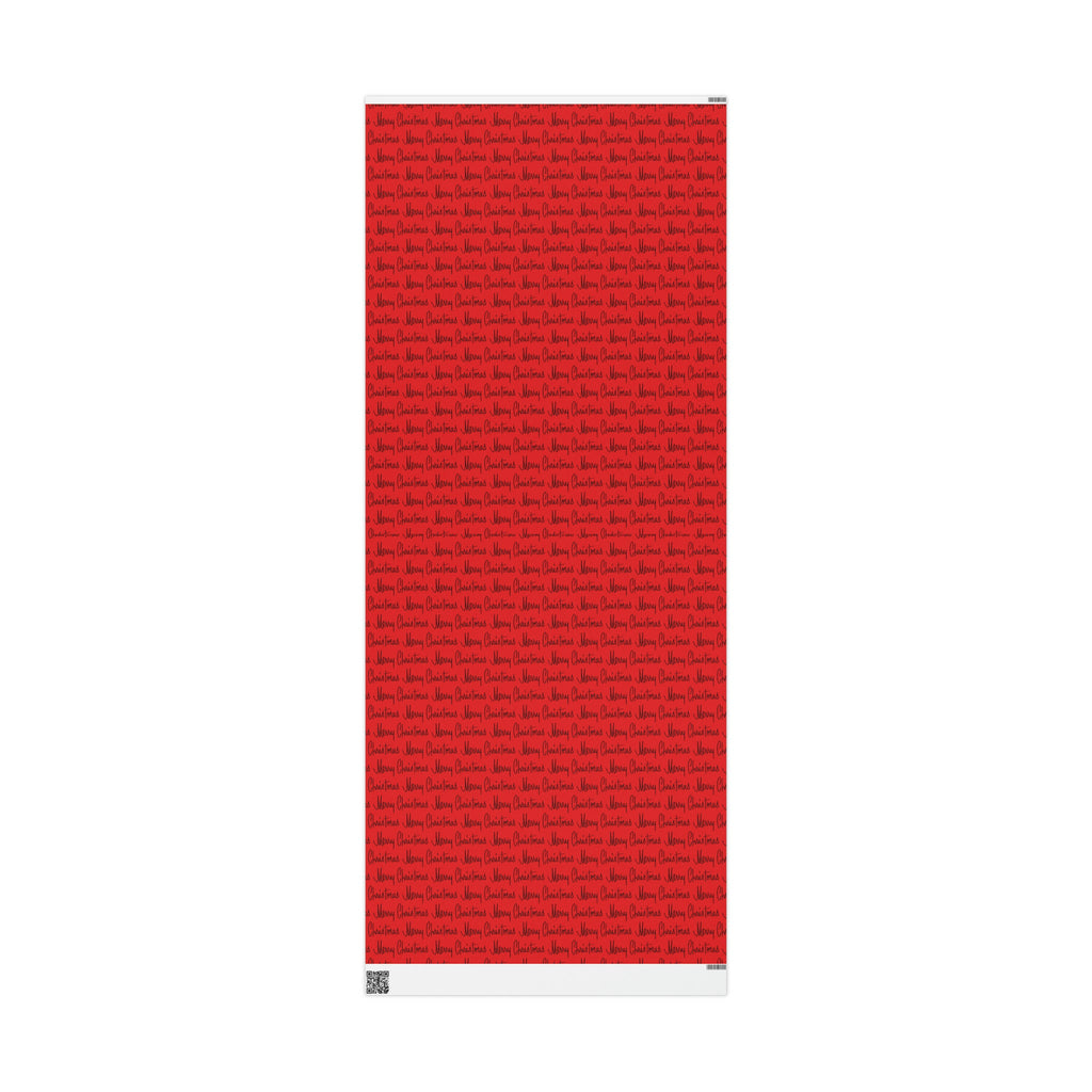 Merry Christmas Red Mid Century Retro Christmas Print Holiday Gift Wrap Paper - Glossy Or Matte