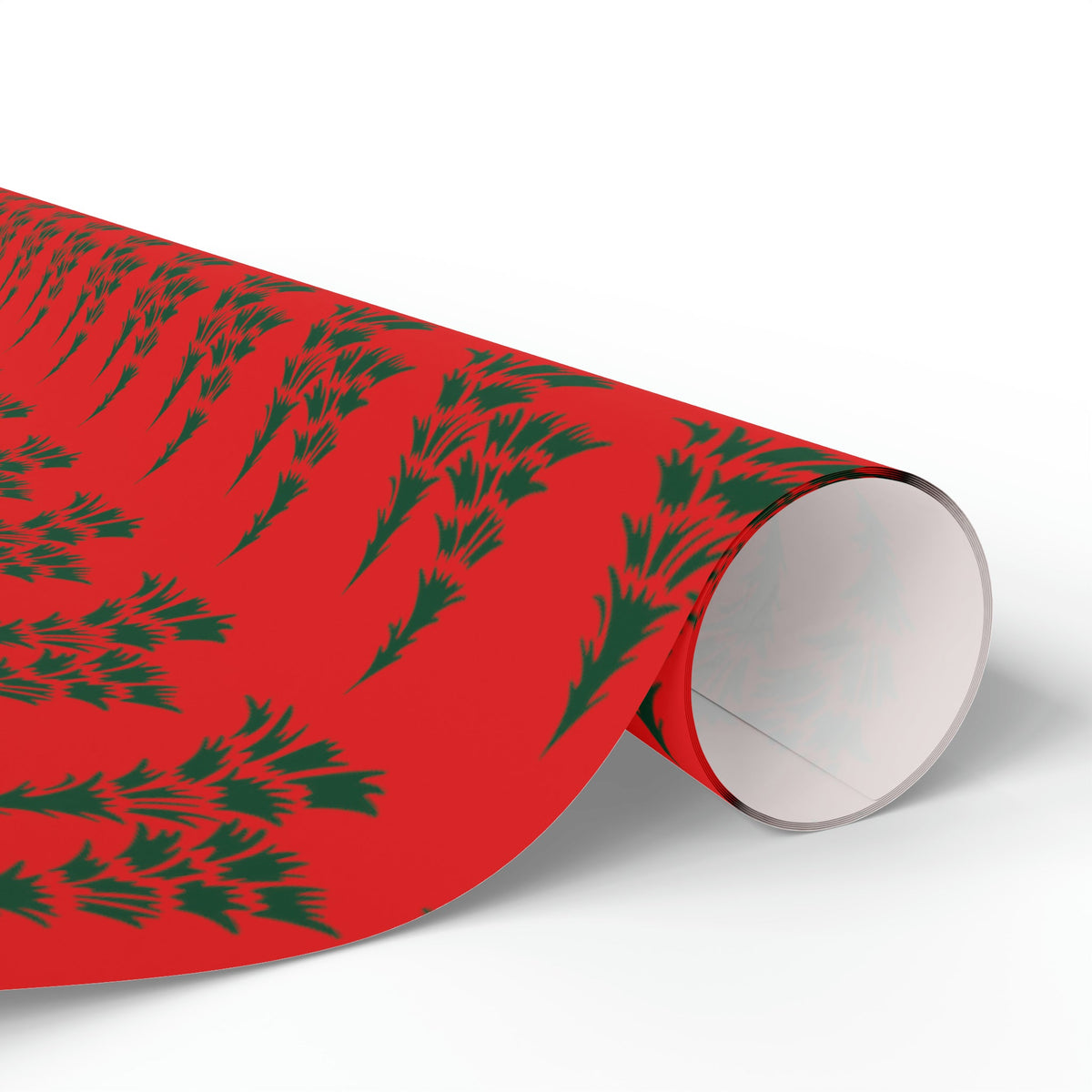 Retro Christmas Pine Trees Mid Century Retro Christmas Print Holiday Gift Wrap Paper - Glossy Or Matte