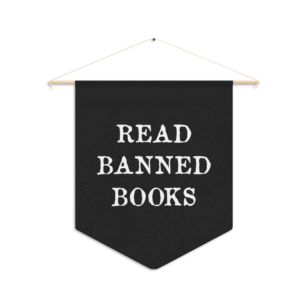 Read Banned Books Wall Hanging Pennant Banner Flag