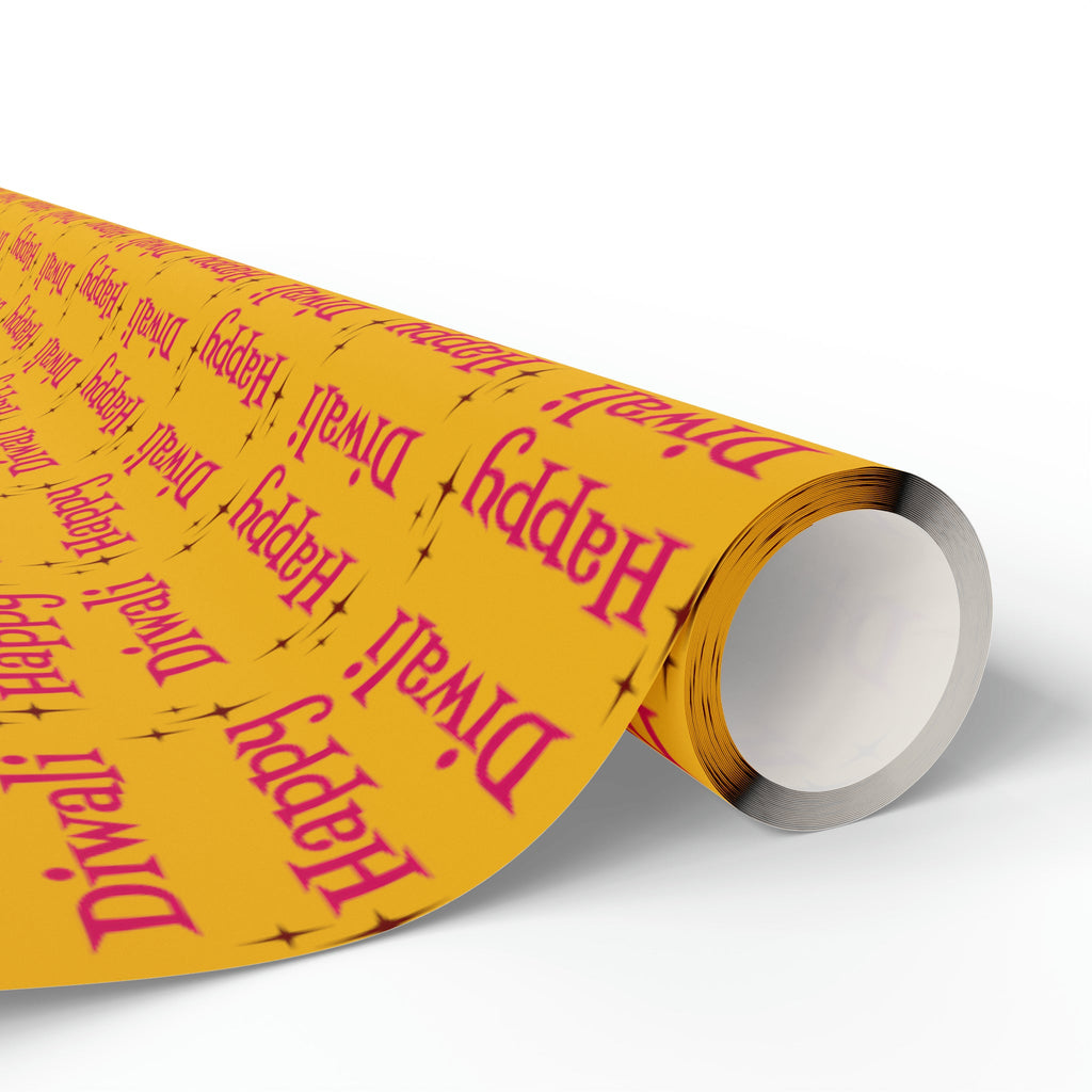 Happy Diwali Starburst Atomic Mid Century Retro Style Holiday Gift Wrap Paper - Glossy Or Matte