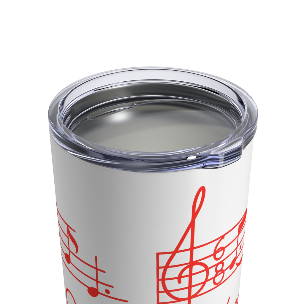 Silent Night Music 50s Mid Century Retro Christmas Print Stainless Steel Tumbler 10oz