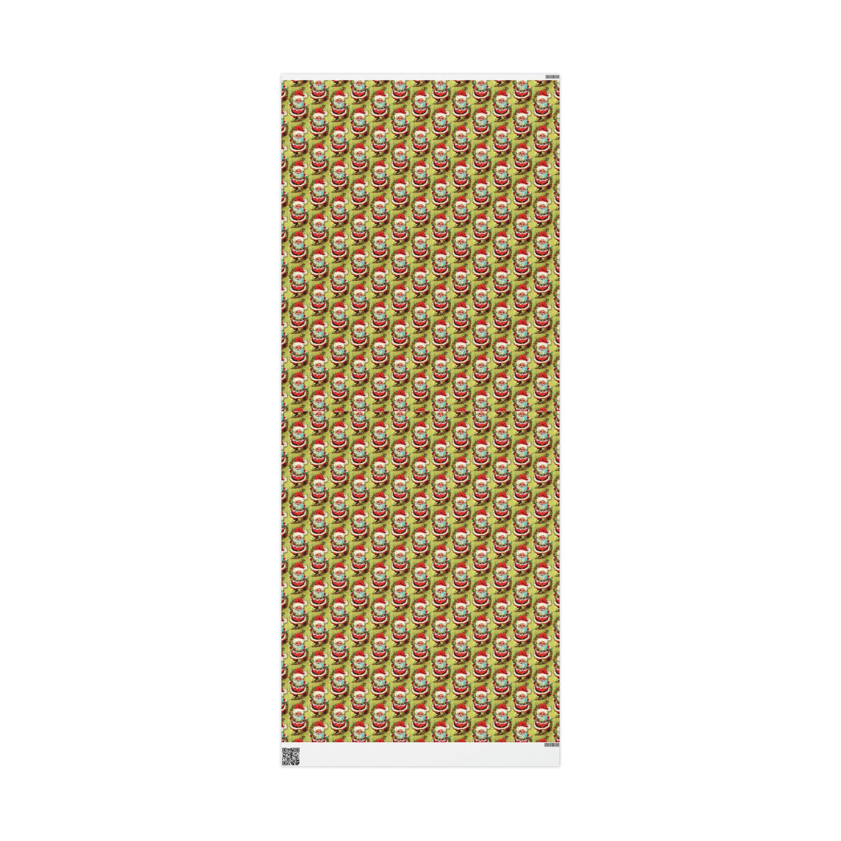 Cute Dancing Santa With Garland Mod Mid Century Retro Christmas Print Holiday Gift Wrap Paper - Glossy Or Matte