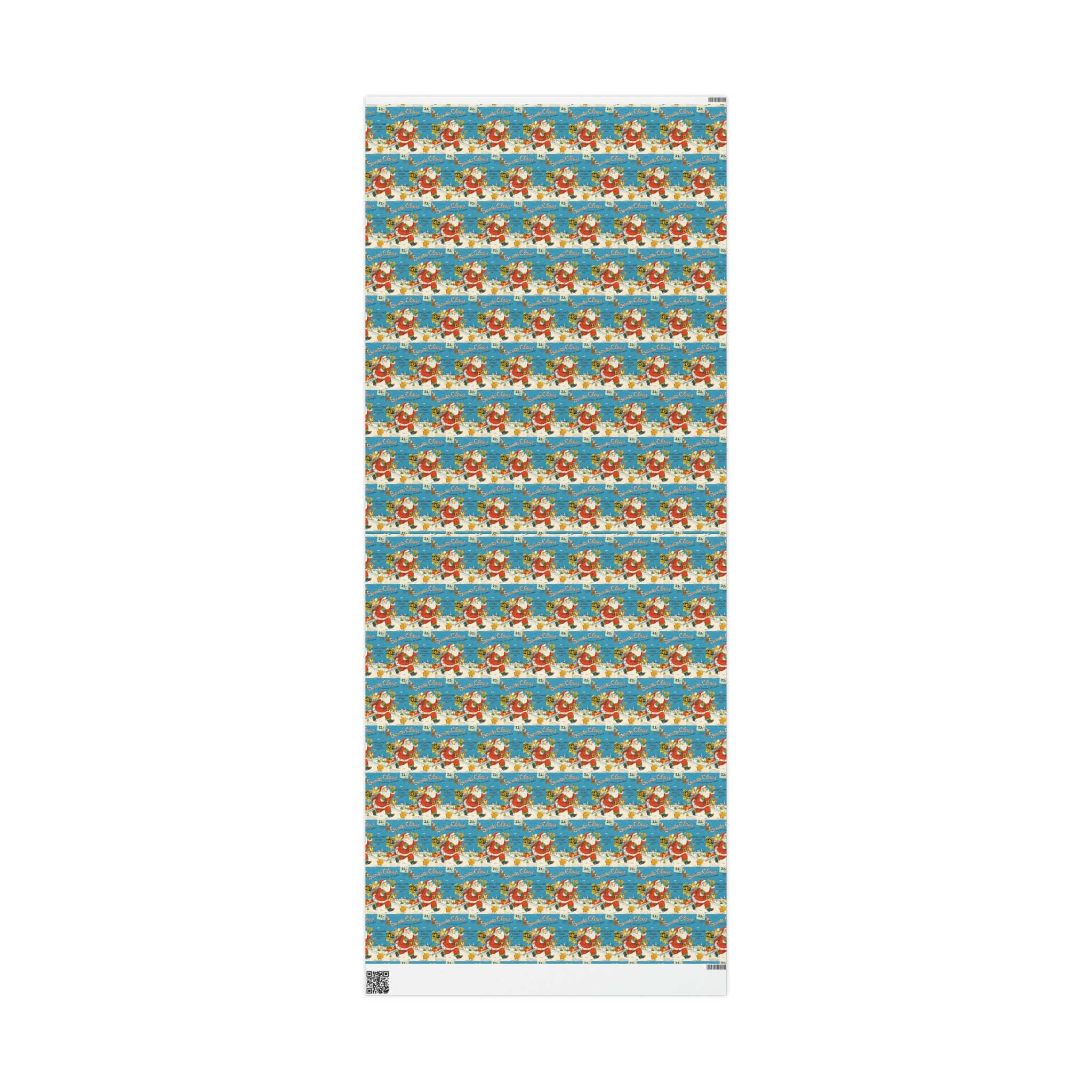 Santa Claus Is Coming To Town Record Cover Mid Century Retro Christmas Print Holiday Gift Wrap Paper - Glossy Or Matte