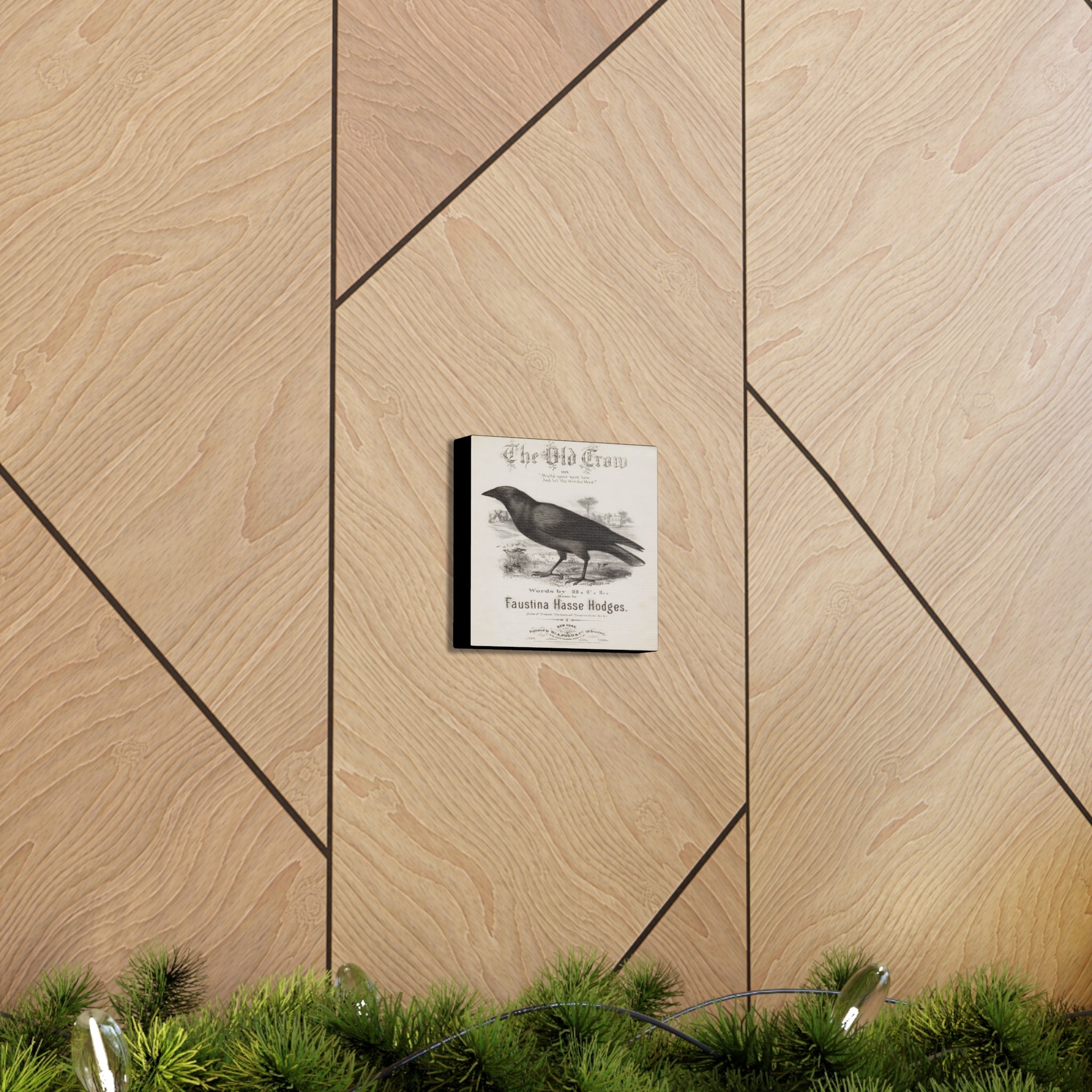 The Old Crow Retro Sheet Music Cover Print Canvas Gallery Wraps