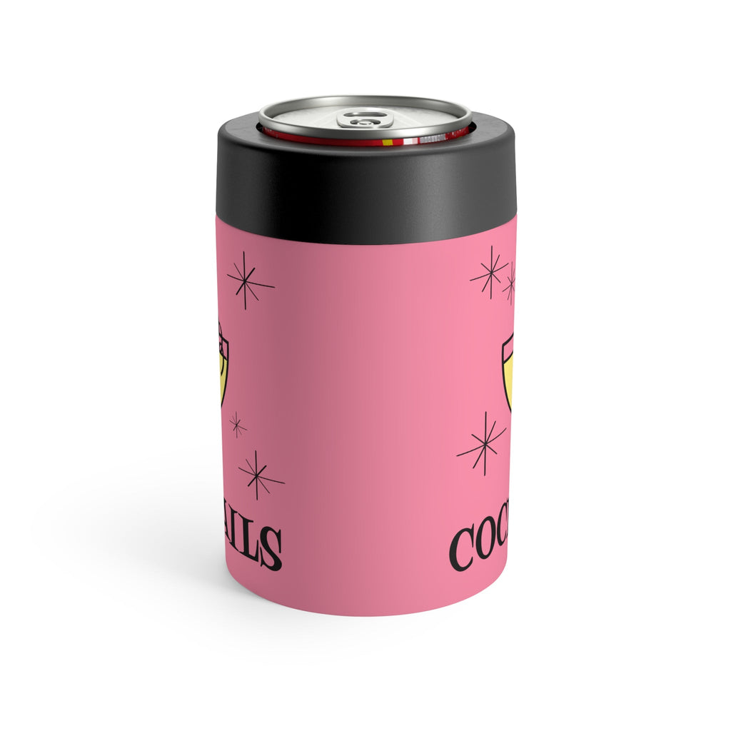 Cocktails Atomic Retro Style Print Lined Stainless Steel Can Holder