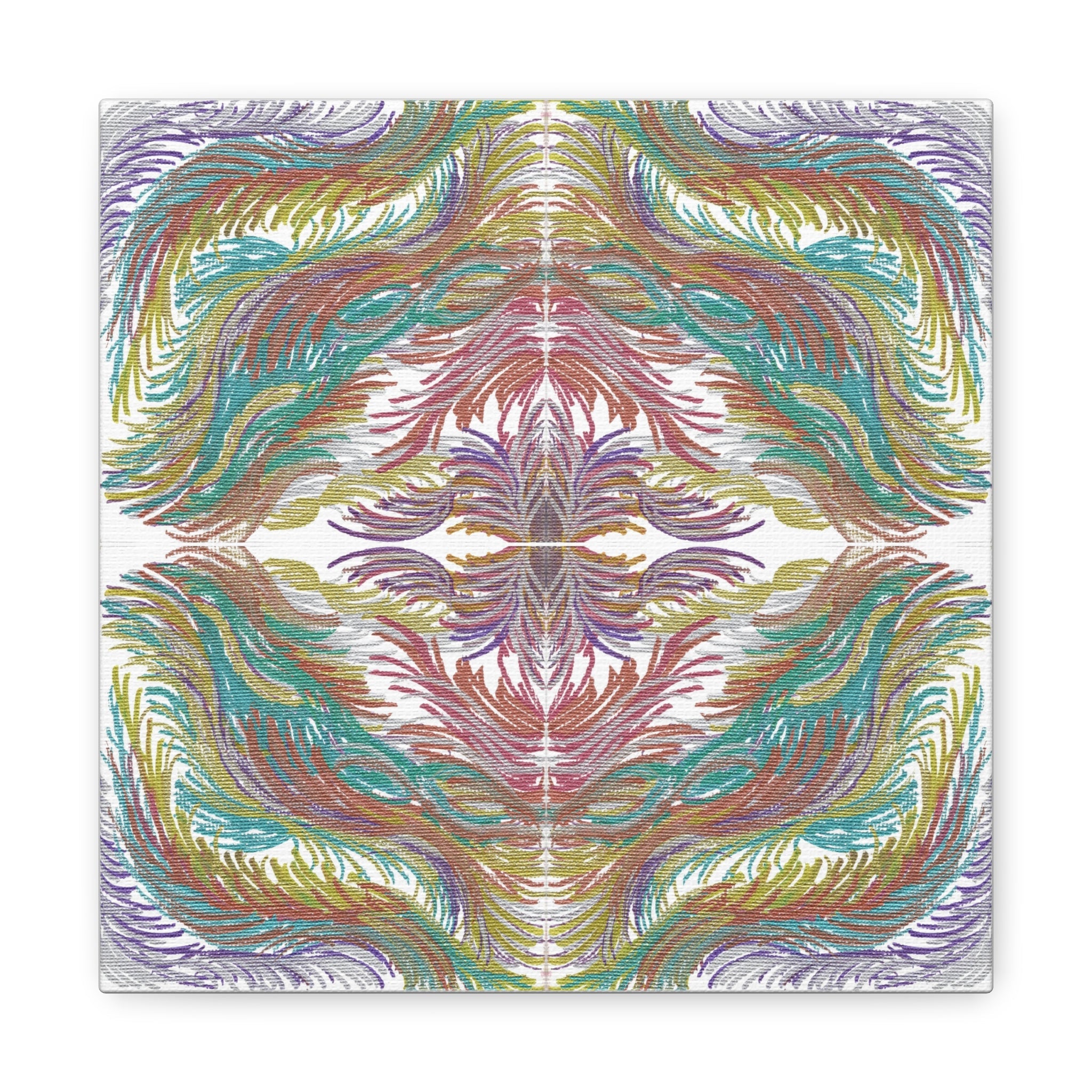 Space Feathers 4 Variation 3 Mosaic Caden Caraco Art Print Canvas Gallery Wrap