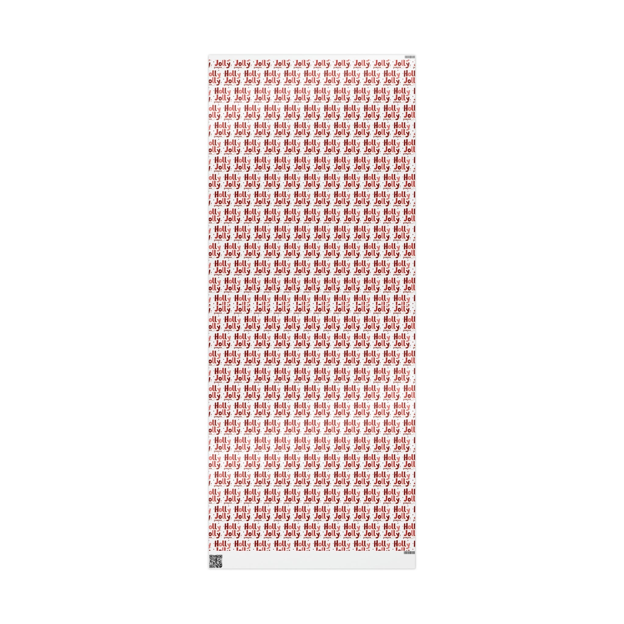 Holly Jolly Season Retro Style Christmas Print Holiday Gift Wrap Paper - Glossy Or Matte