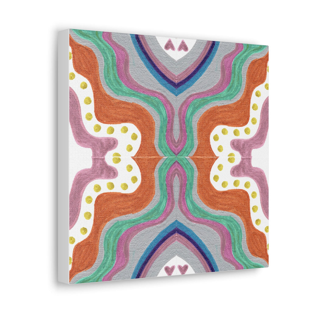 Love Frequency 2 Variation 2 Mosaic Caden Caraco Canvas Gallery Wrap