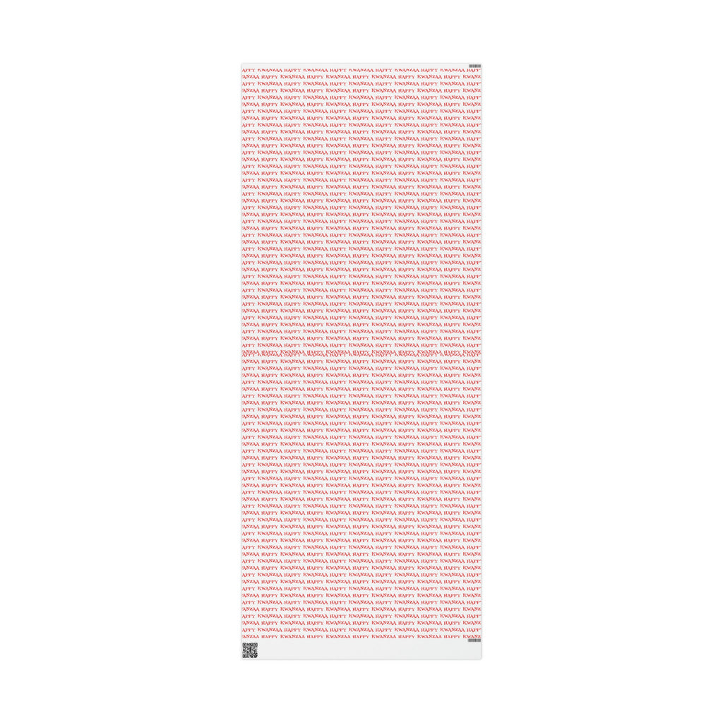 Happy Kwanzaa Red And White Atomic Retro Style Gift Wrap Paper - Glossy Or Matte