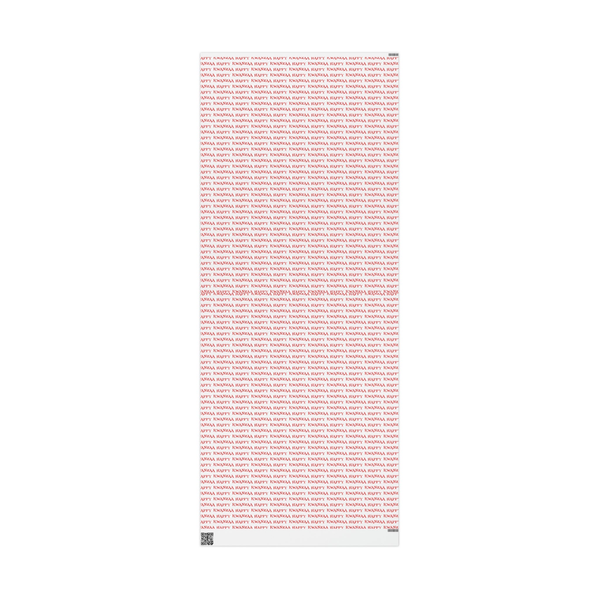 Happy Kwanzaa Red And White Atomic Retro Style Gift Wrap Paper - Glossy Or Matte