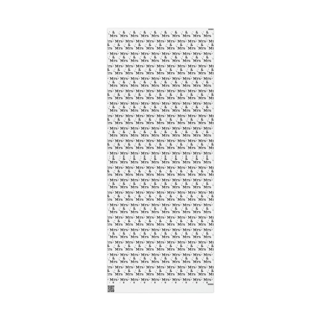 Mrs. And Mrs. Atomic Mid Century Retro Style Wedding Holiday Gift Wrap Paper - Glossy Or Matte
