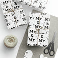 Mr. And Mr. Atomic Mid Century Retro Style Wedding Holiday Gift Wrap Paper - Glossy Or Matte