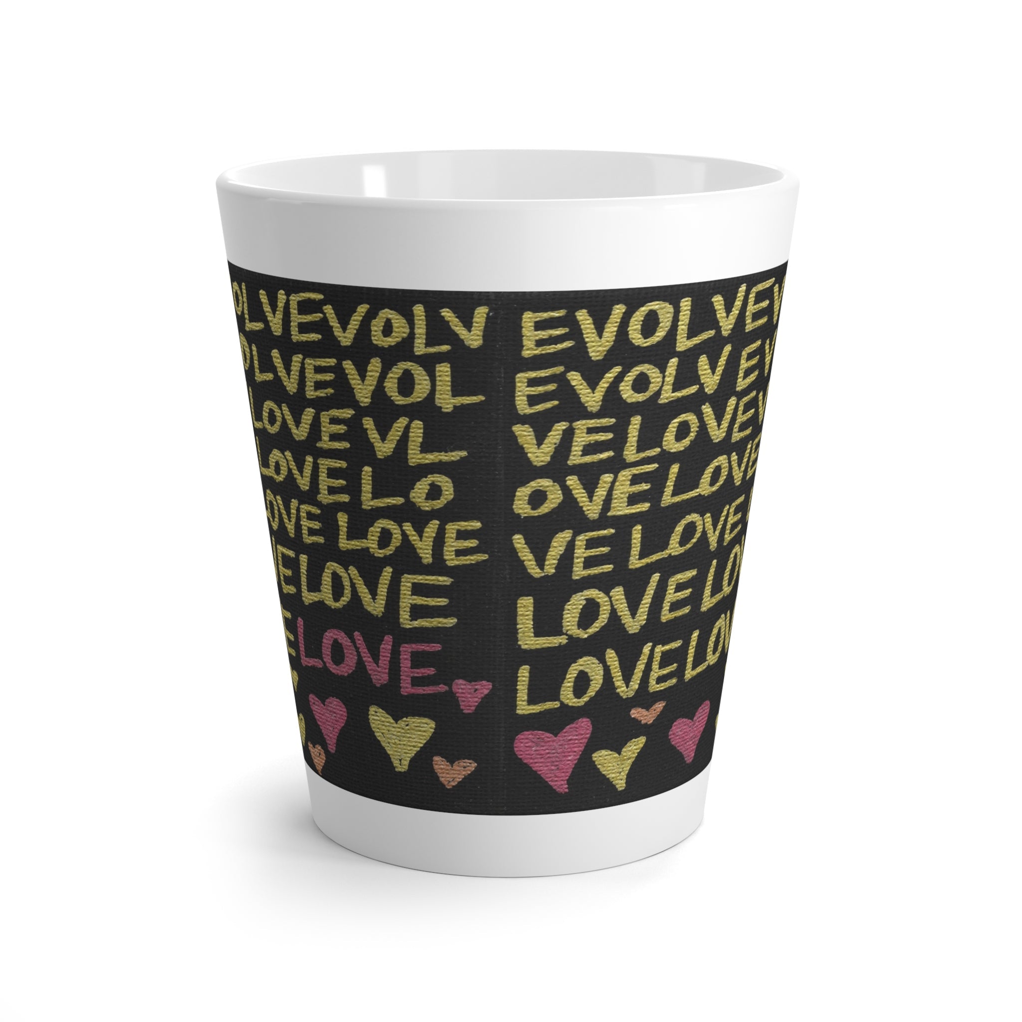 Evolveevlovelove Gold Caden Caraco Latte Mug - Evolve Into Love Collection