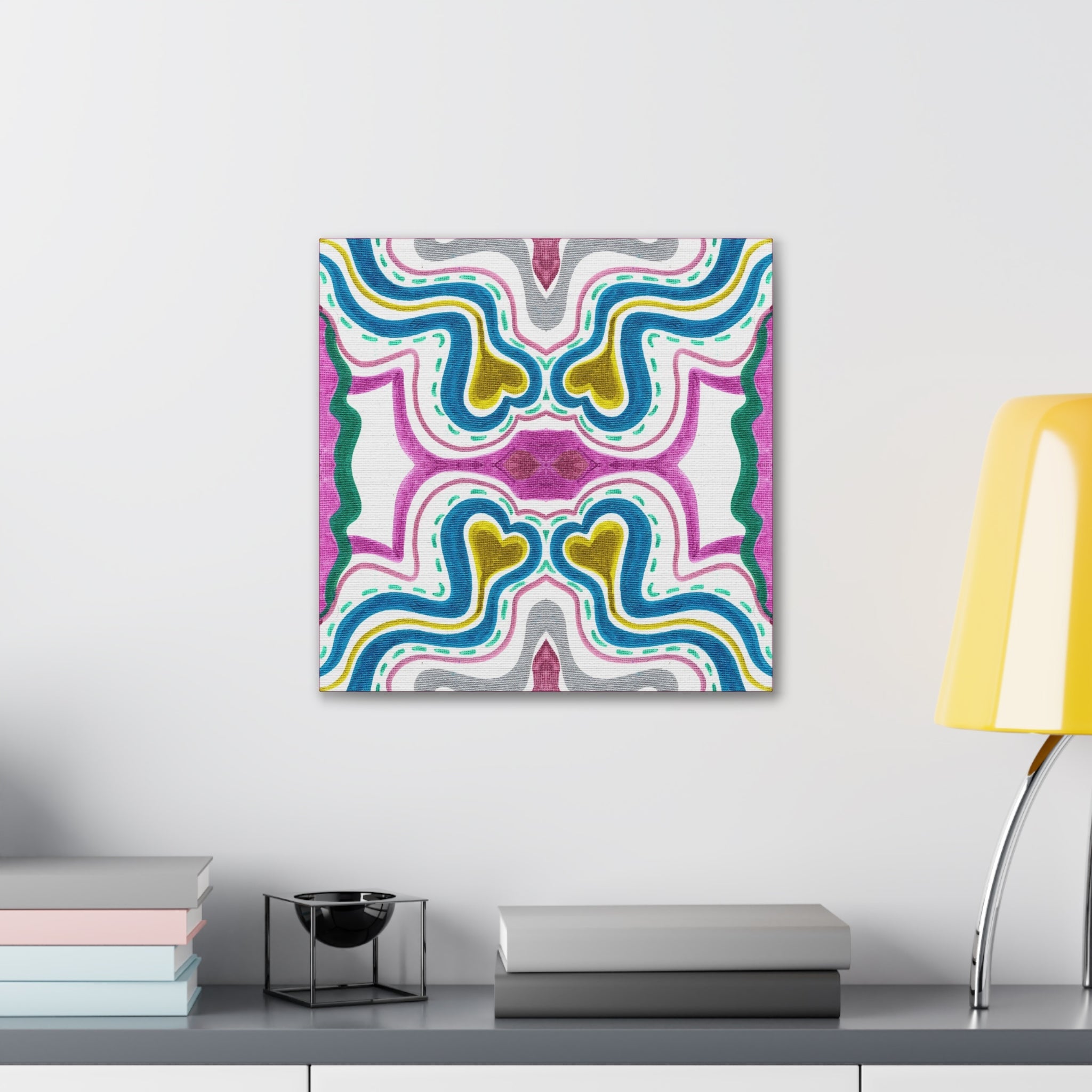 Love Frequency 2 Variation 1 Mosaic Caden Caraco Canvas Gallery Wrap