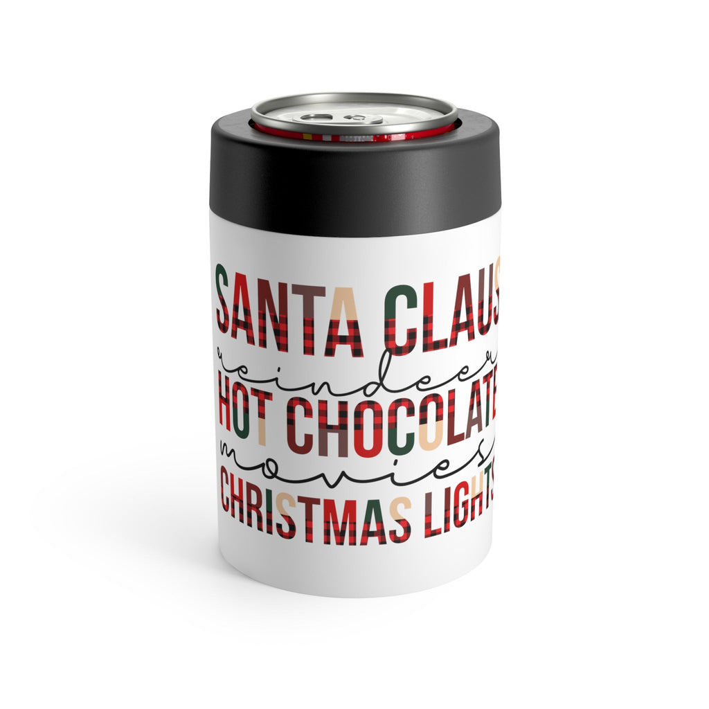 Santa Claus Reindeer Hot Chocolate Movies Christmas Lights Christmas Stainless Steel Can Holder