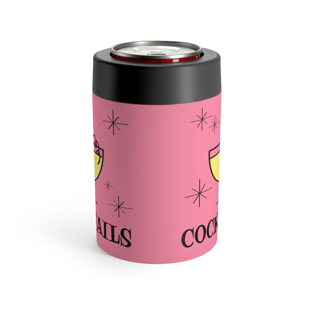Cocktails Atomic Retro Style Print Lined Stainless Steel Can Holder