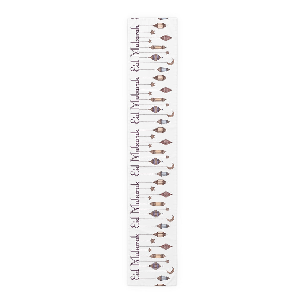 Eid Mubarak Islamic Lanterns Holiday Decor Cotton Poly Table Runner