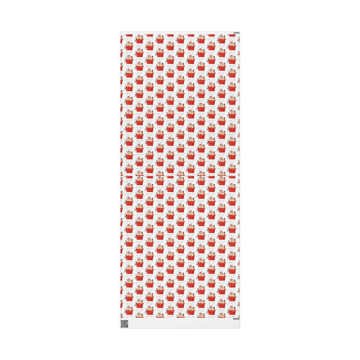 Christmas Wishes Santa In Chimney Mid Century Retro Christmas Style Holiday Gift Wrap Paper - Glossy Or Matte