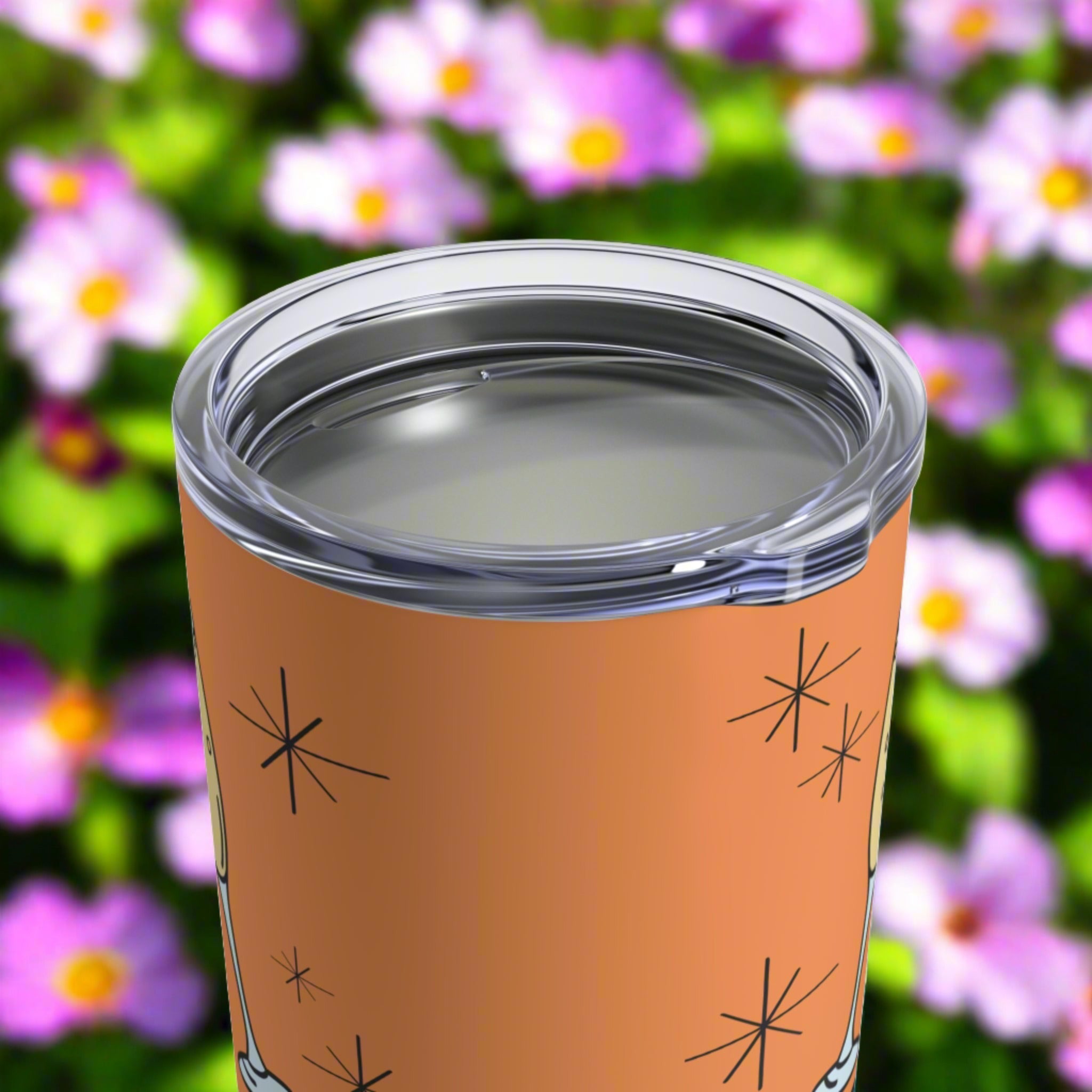 Mimosas Orange Atomic Era Style Stainless Steel Tumbler