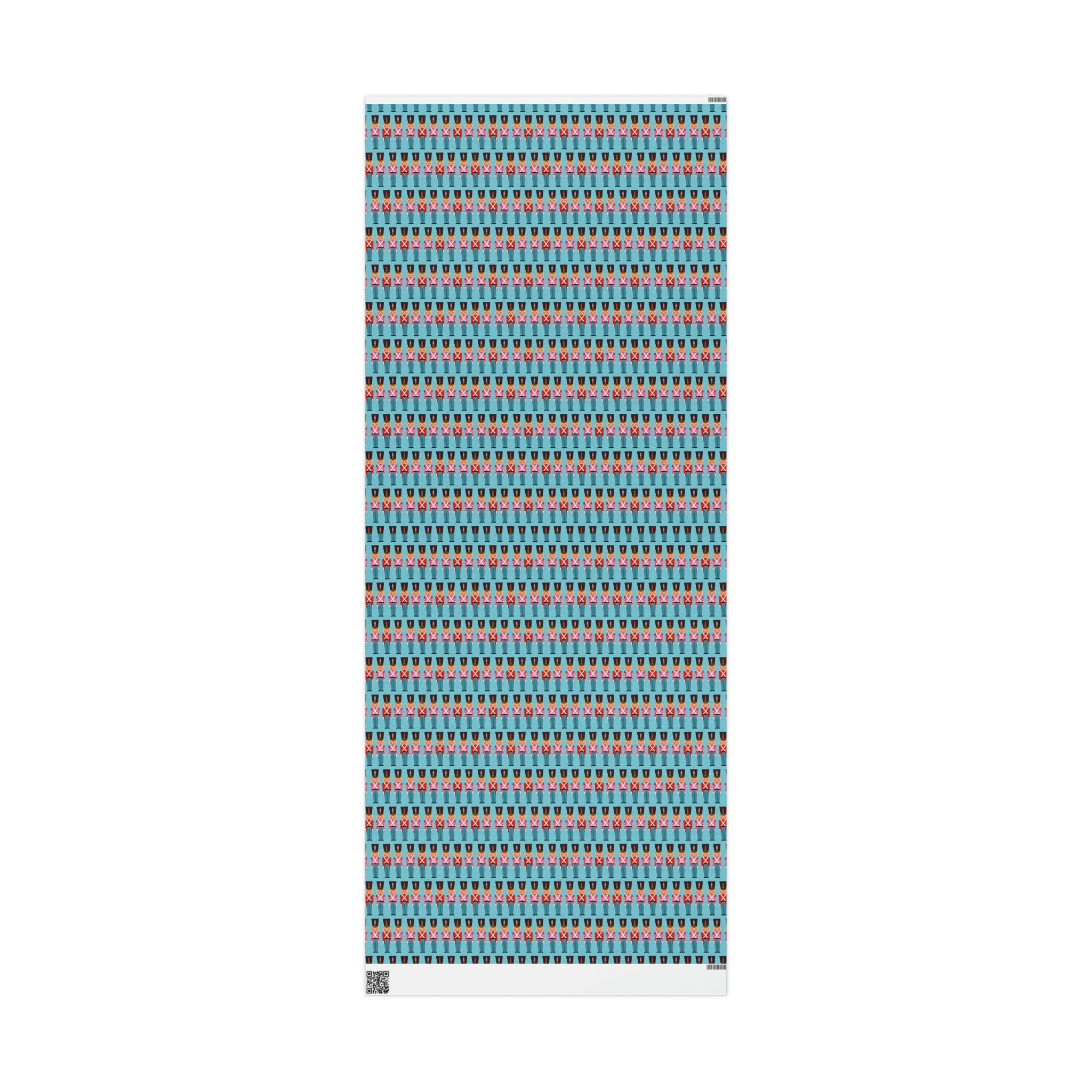 Christmas Toy Soldiers Blue Mid Century Retro Christmas Style Holiday Gift Wrap Paper - Glossy Or Matte