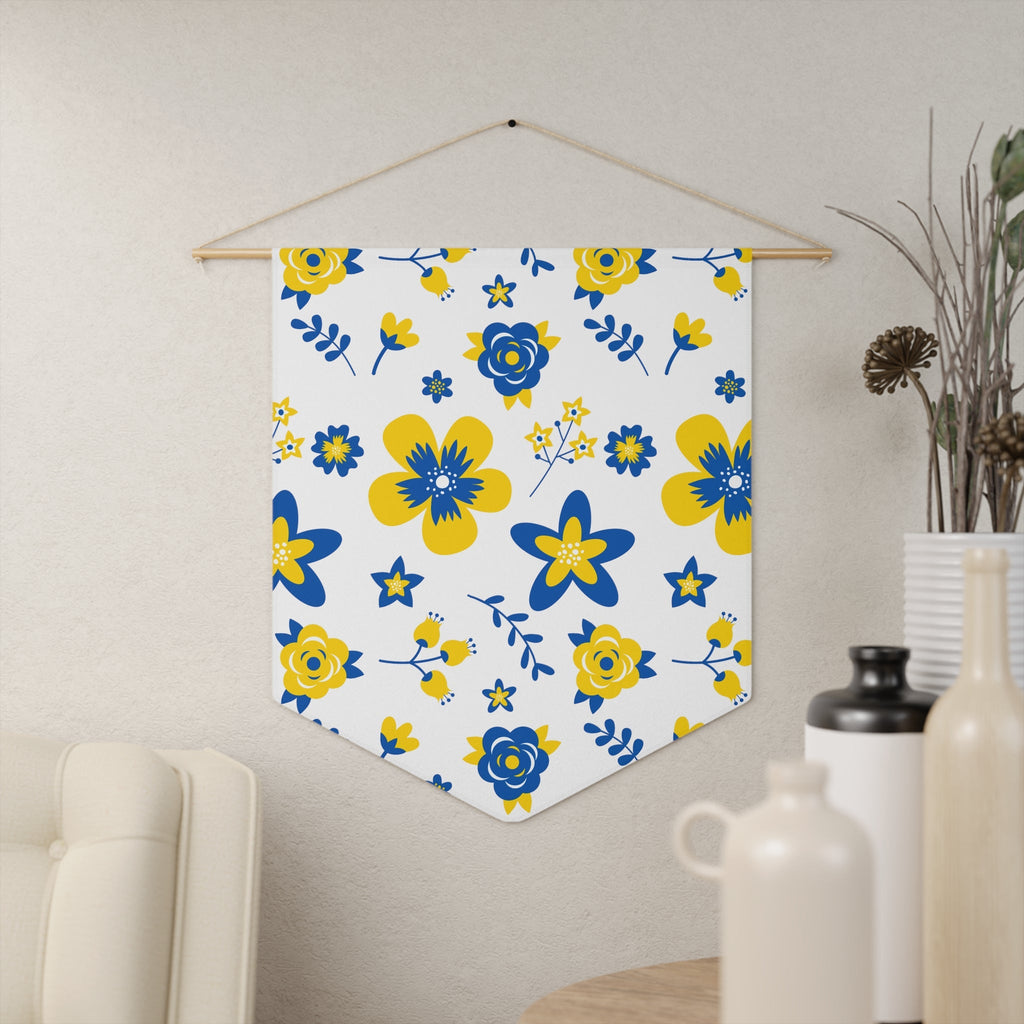 Ukraine Country Flowers Spring Decor Print Wall Hanging Banner Flag