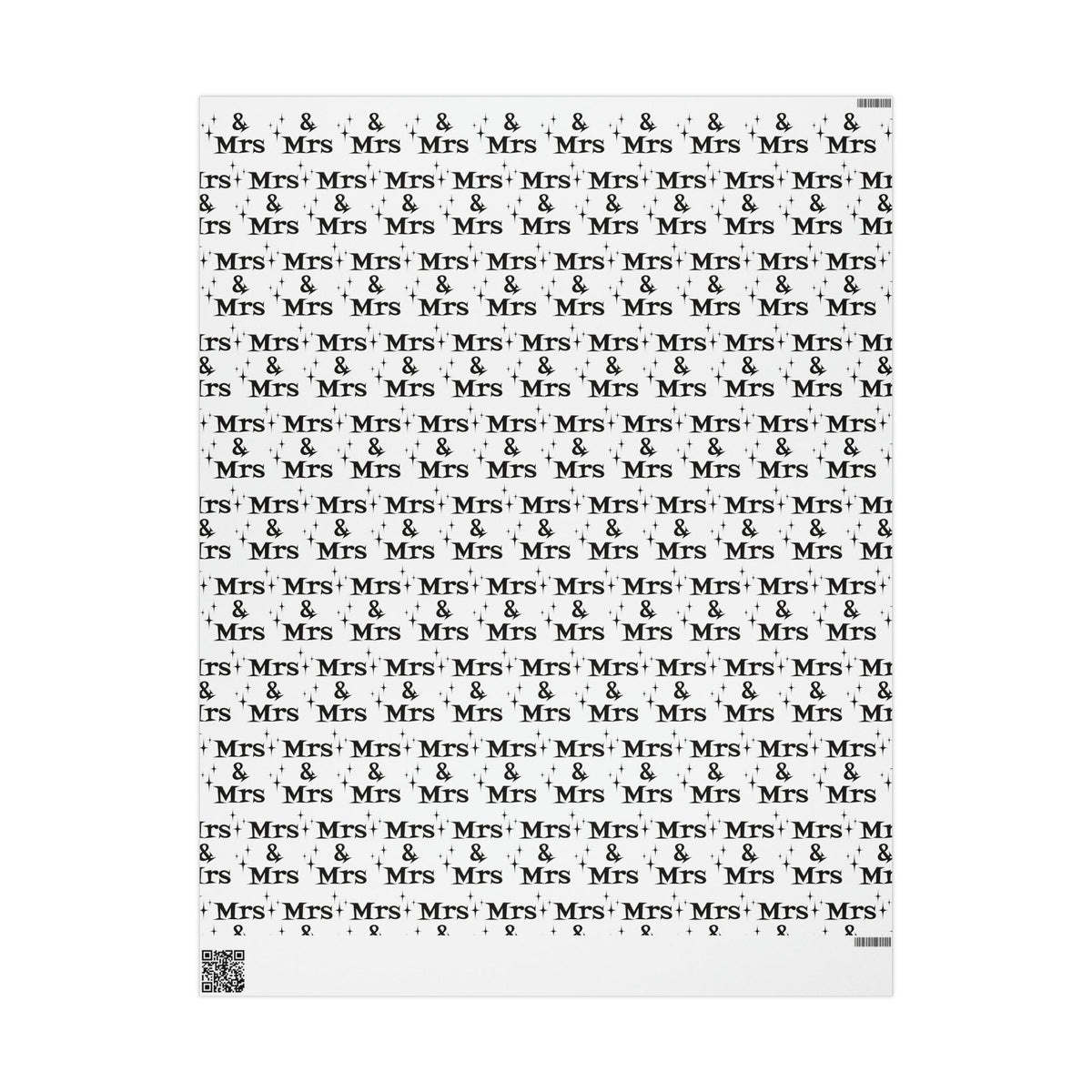 Mrs. And Mrs. Atomic Mid Century Retro Style Wedding Holiday Gift Wrap Paper - Glossy Or Matte