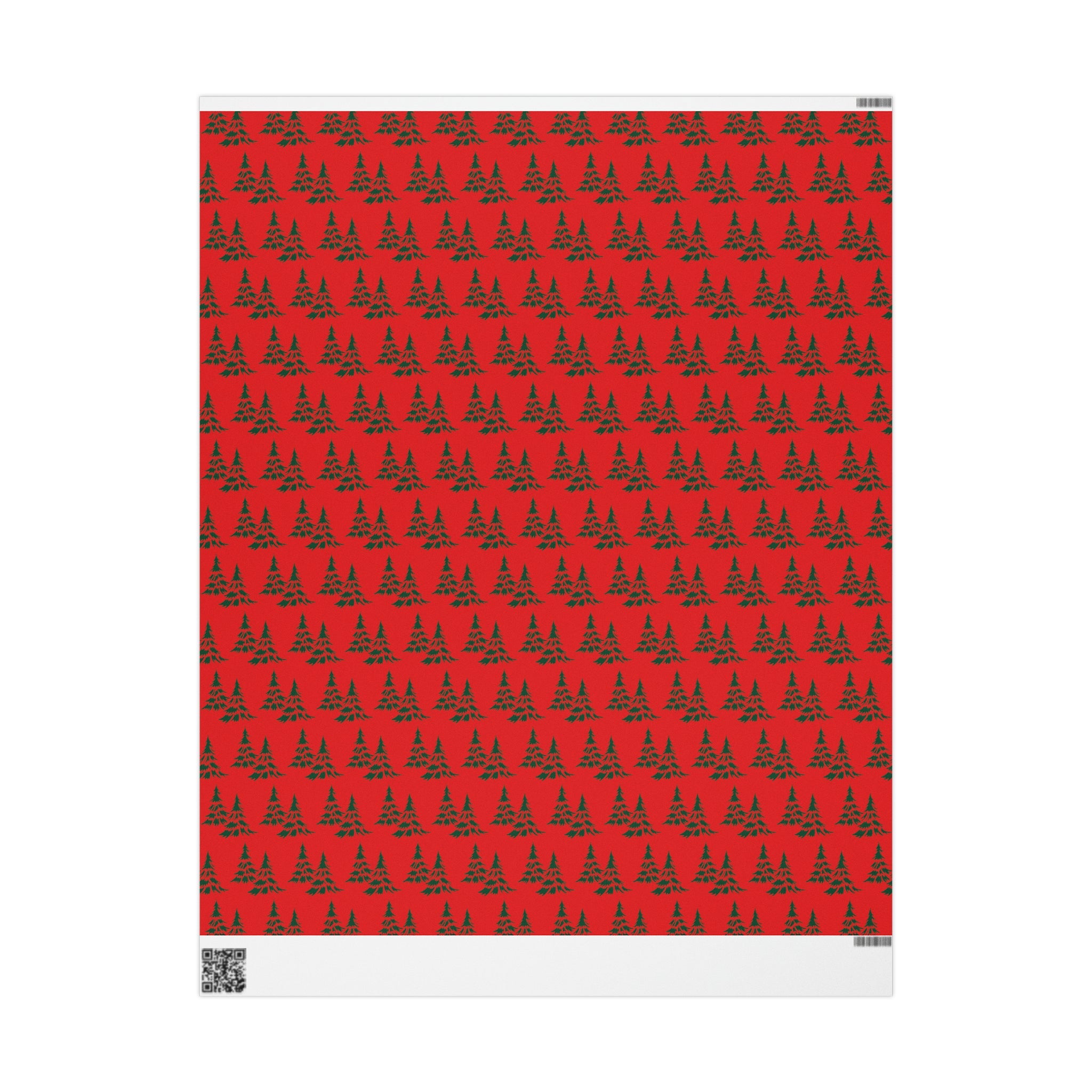 Retro Christmas Pine Trees Mid Century Retro Christmas Print Holiday Gift Wrap Paper - Glossy Or Matte