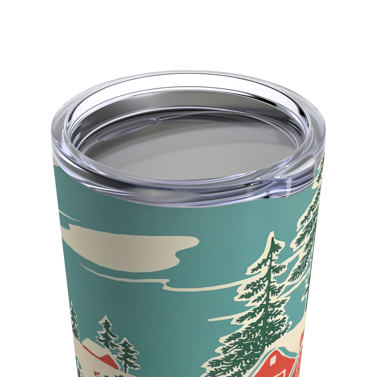 Cozy Village Town Retro Christmas Print Stainless Steel Tumbler 20oz
