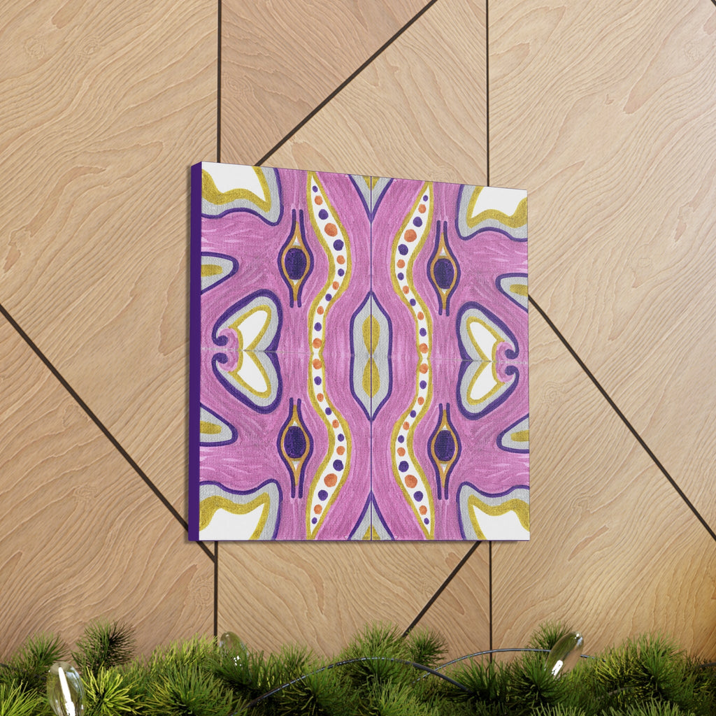 Purple E Mosiac Caden Caraco Canvas Gallery Wrap