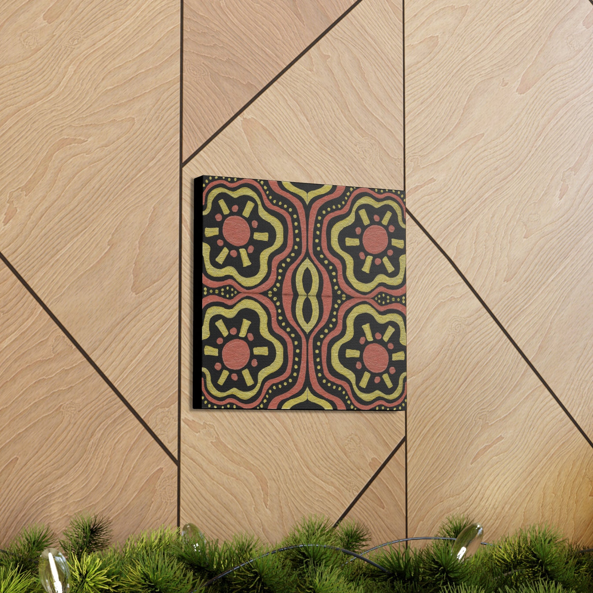 Gold Suns Mosaic Caden Caraco Canvas Gallery Wrap
