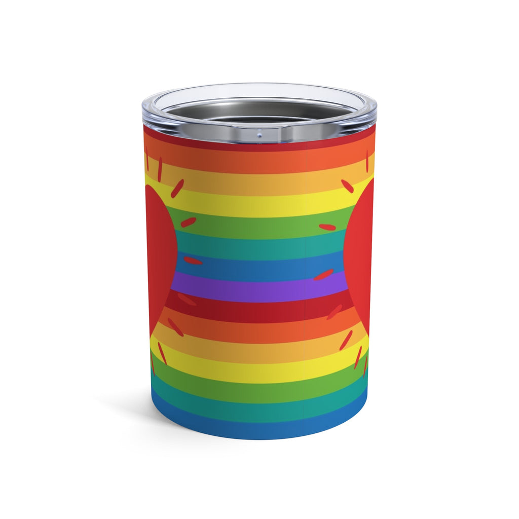 Love Is Love Rainbow Heart Love Pride Stainless Steel Tumbler 10oz