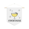 Cocktails Mid Century Retro Style Wall Hanging Banner Flag