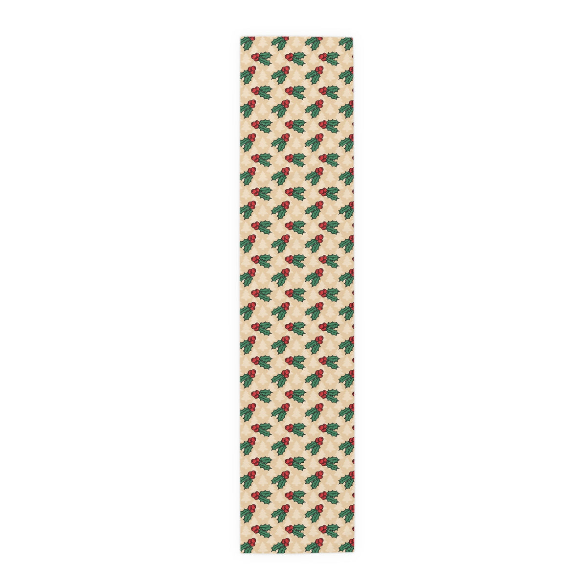 Christmas Holly Trees Polyester Table Runner
