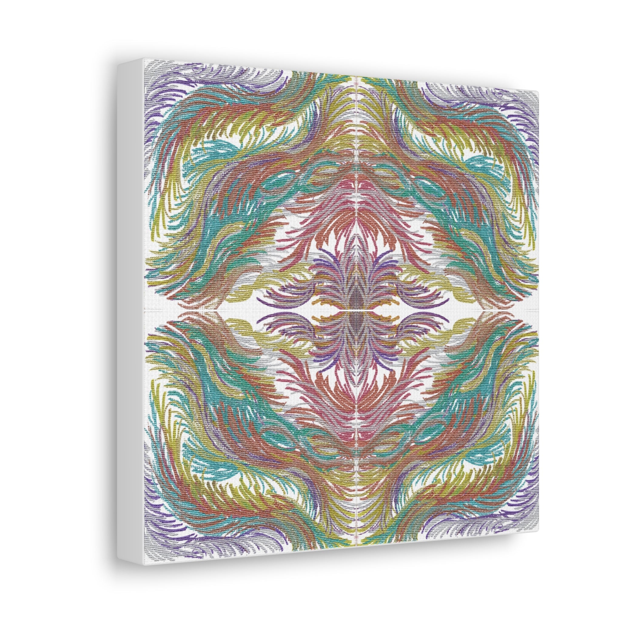 Space Feathers 4 Variation 3 Mosaic Caden Caraco Art Print Canvas Gallery Wrap