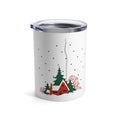 Cozy Winter Christmas Home Retro Mid Century Christmas Print Stainless Steel Tumbler 10oz