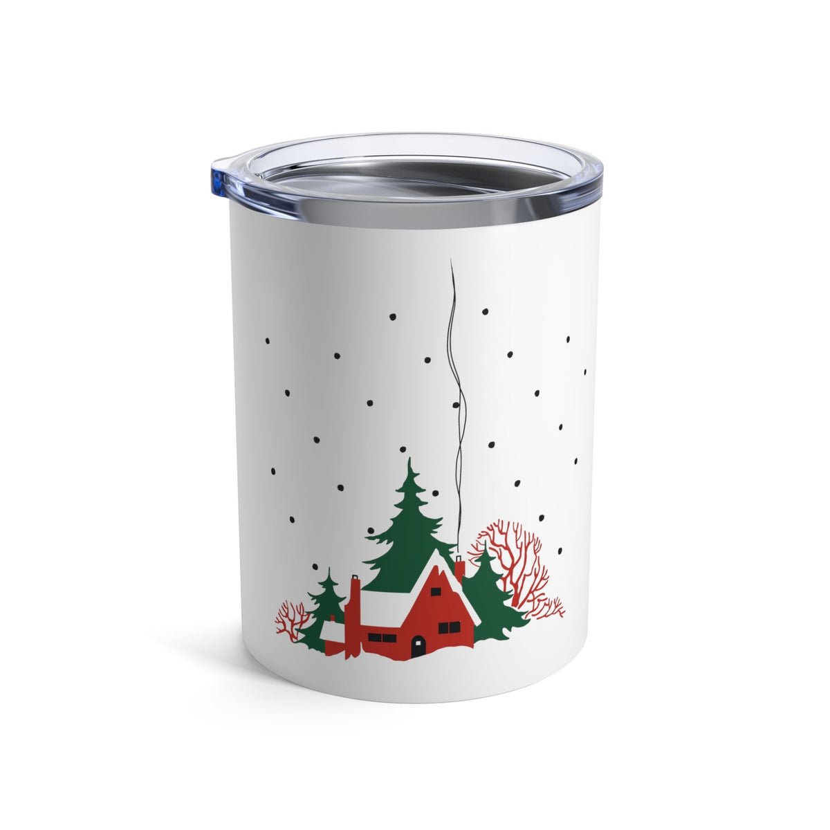 Cozy Winter Christmas Home Retro Mid Century Christmas Print Stainless Steel Tumbler 10oz