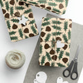 Pinecones With Sprigs Of Pine Cute Winter Christmas Print Holiday Gift Wrap Paper - Glossy Or Matte