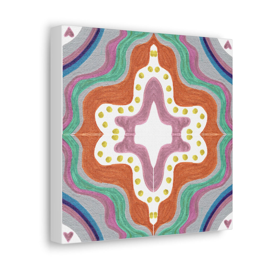 Love Frequency 2 Mosaic Caden Caraco Canvas Gallery Wrap