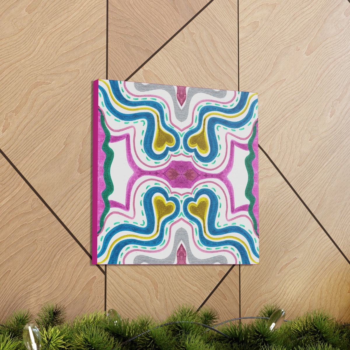 Love Frequency 2 Variation 1 Mosaic Caden Caraco Canvas Gallery Wrap