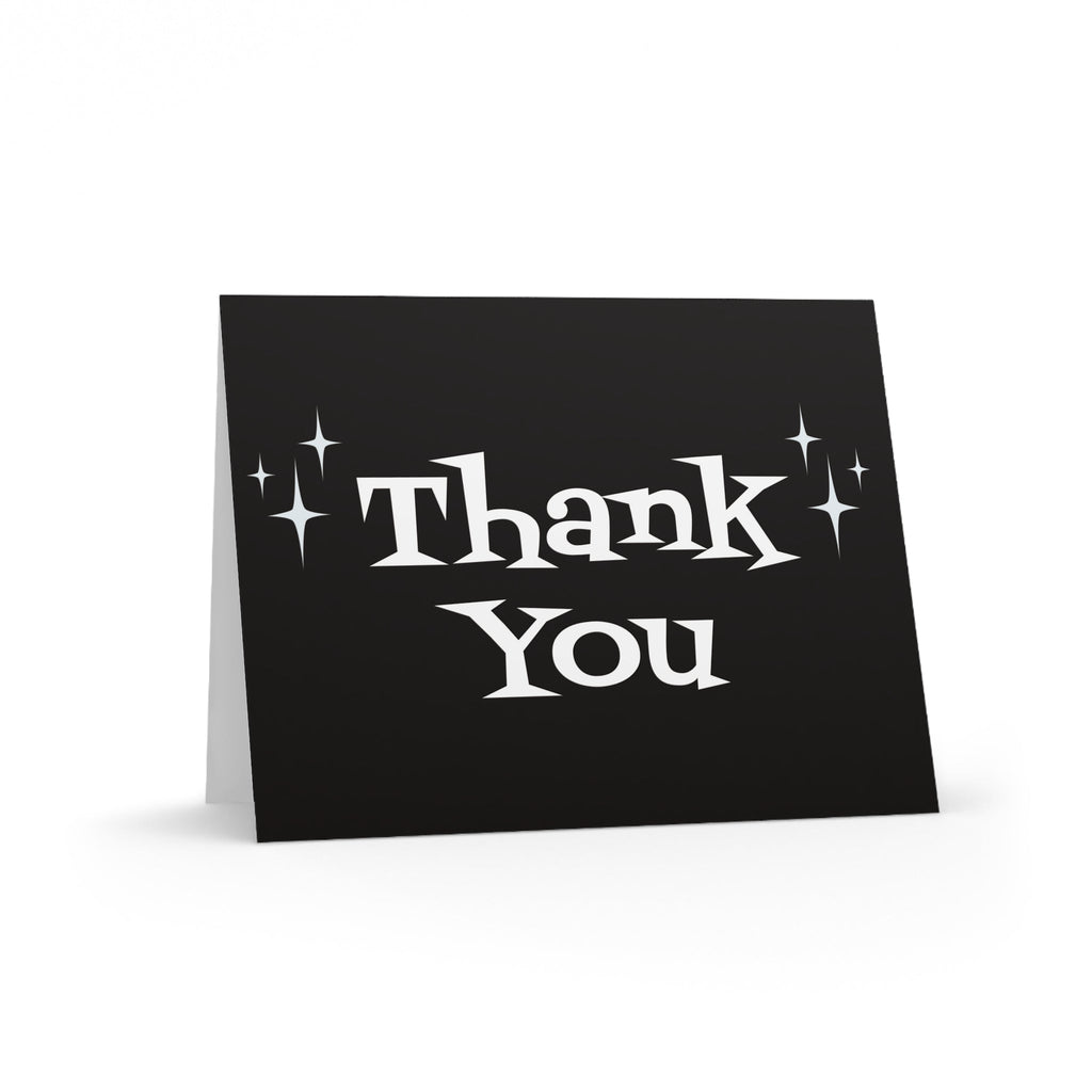 Thank You Starburst Atomic Mid Century Retro Style Thank You Matte Greeting Cards (8, 16, and 24 pcs)