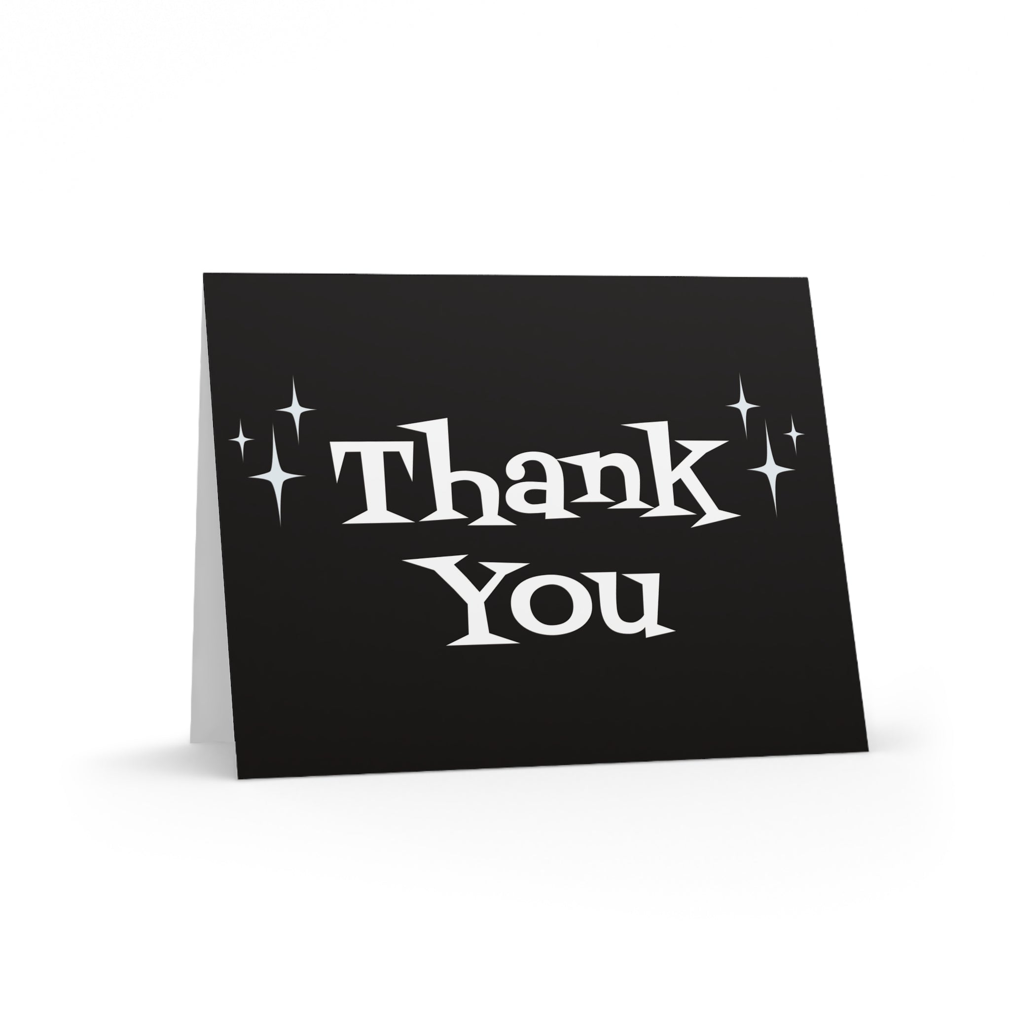 Thank You Starburst Atomic Mid Century Retro Style Thank You Matte Greeting Cards (8, 16, and 24 pcs)