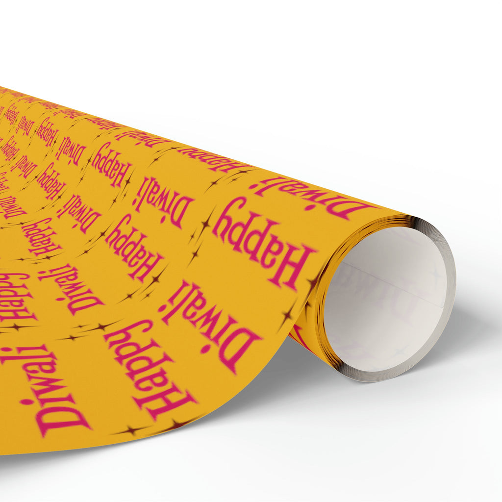 Happy Diwali Starburst Atomic Mid Century Retro Style Holiday Gift Wrap Paper - Glossy Or Matte