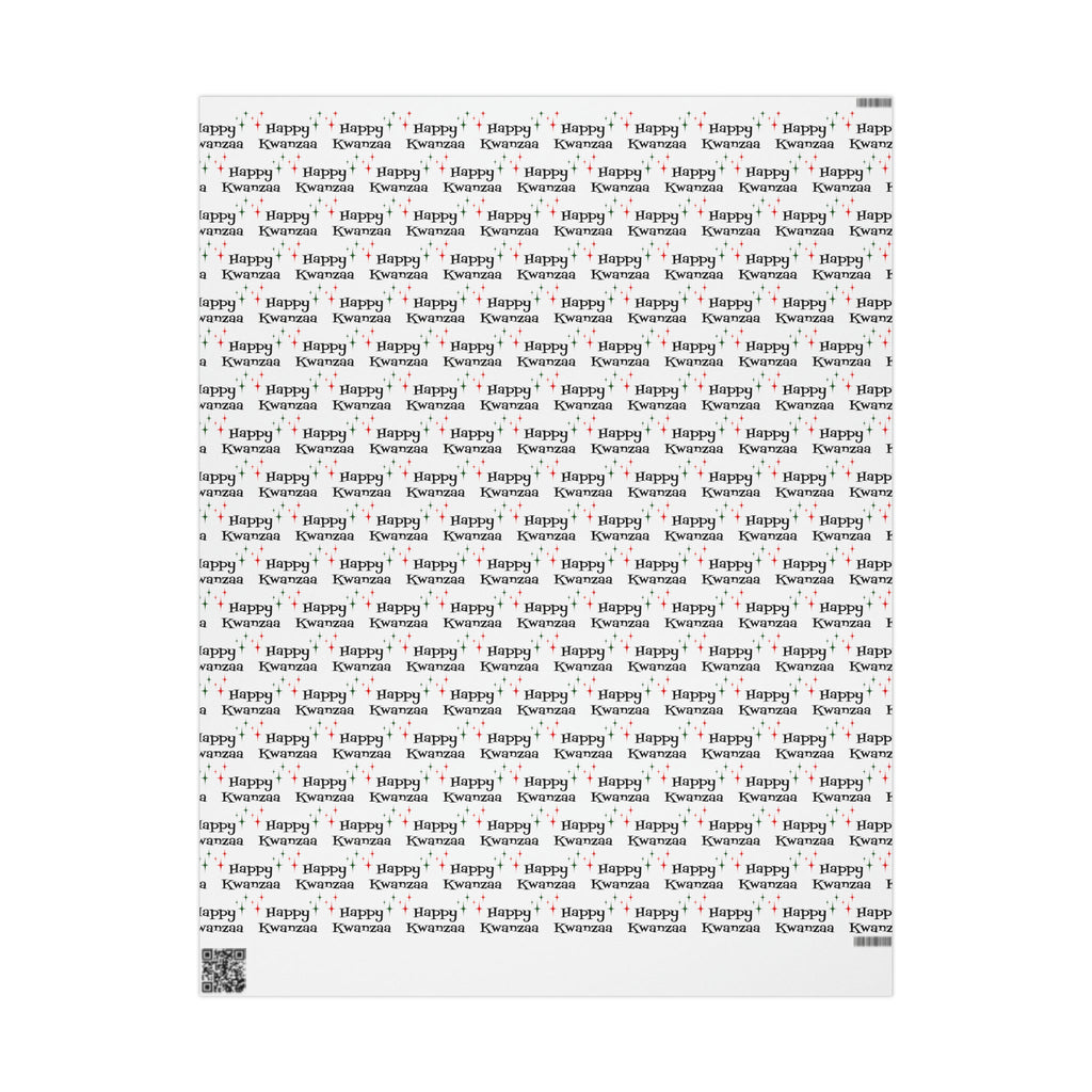 Happy Kwanzaa Starburst Atomic Retro Style Holiday Gift Wrap Paper - Glossy Or Matte