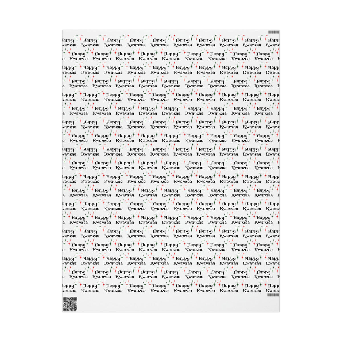 Happy Kwanzaa Starburst Atomic Retro Style Holiday Gift Wrap Paper - Glossy Or Matte