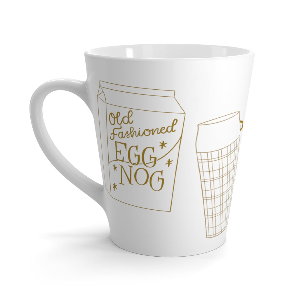 Old Fashioned Eggnog Retro Style Christmas Latte Mug