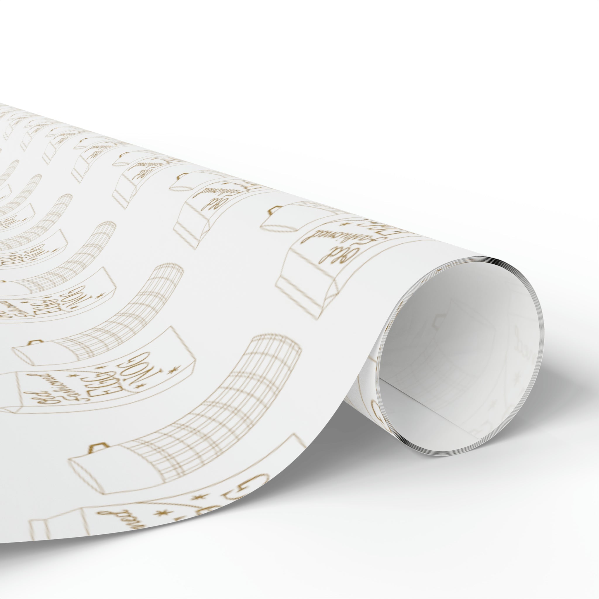 Egg Nog Thermos Retro Style Christmas Print Holiday Gift Wrap Paper - Glossy Or Matte