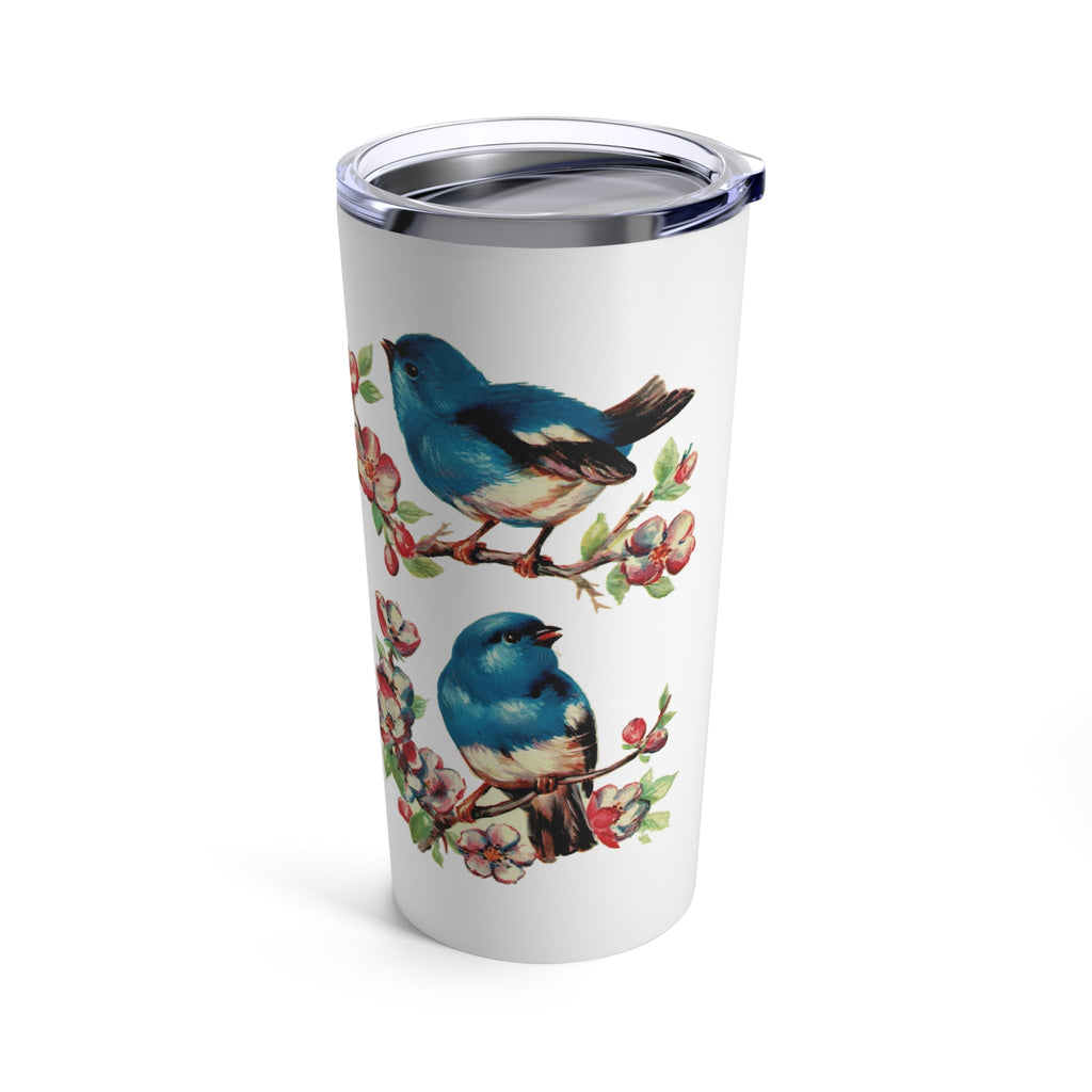 Retro Bluebirds Springs Stainless Steel Tumbler 20oz