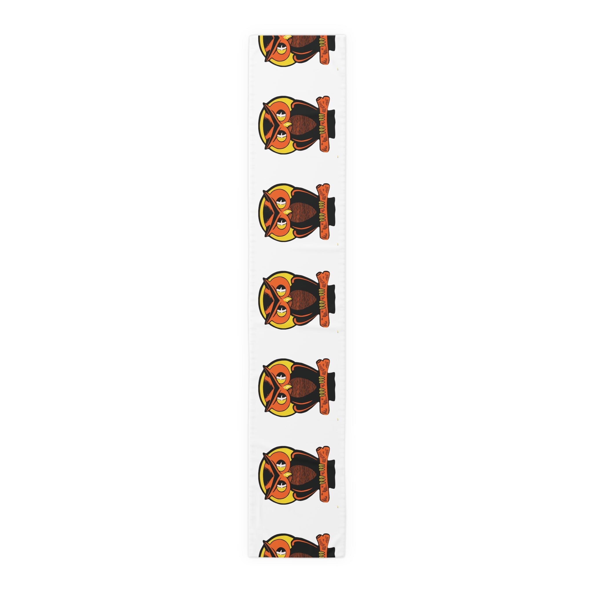 Halloween Owl Retro Halloween Print Decor Cotton Poly Table Runner